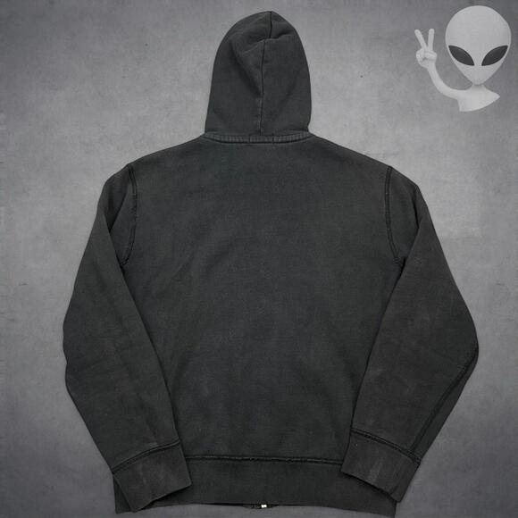 Polo Ralph Lauren Full Zip Hoodie Medium Black Fleece Classic Jacket Red Pony - Picture 7 of 8